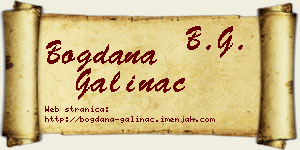 Bogdana Galinac vizit kartica